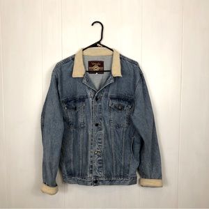 Vintage 70s Wrangler Denim Jacket Corduroy Collar Sz M
